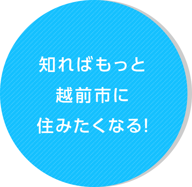 知ればもっと越前市に住みたくなる！
